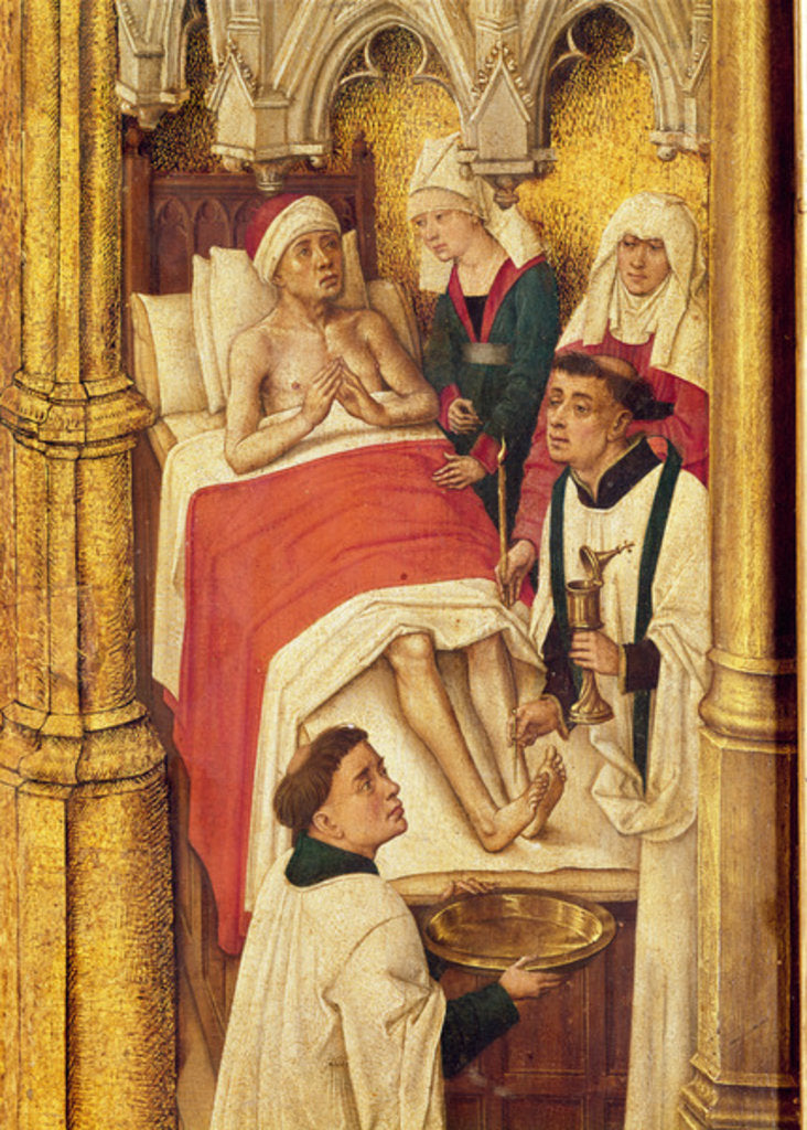 Detail of Redemption Triptych: Sacrament of Extreme Unction by Vrancke van der Stockt