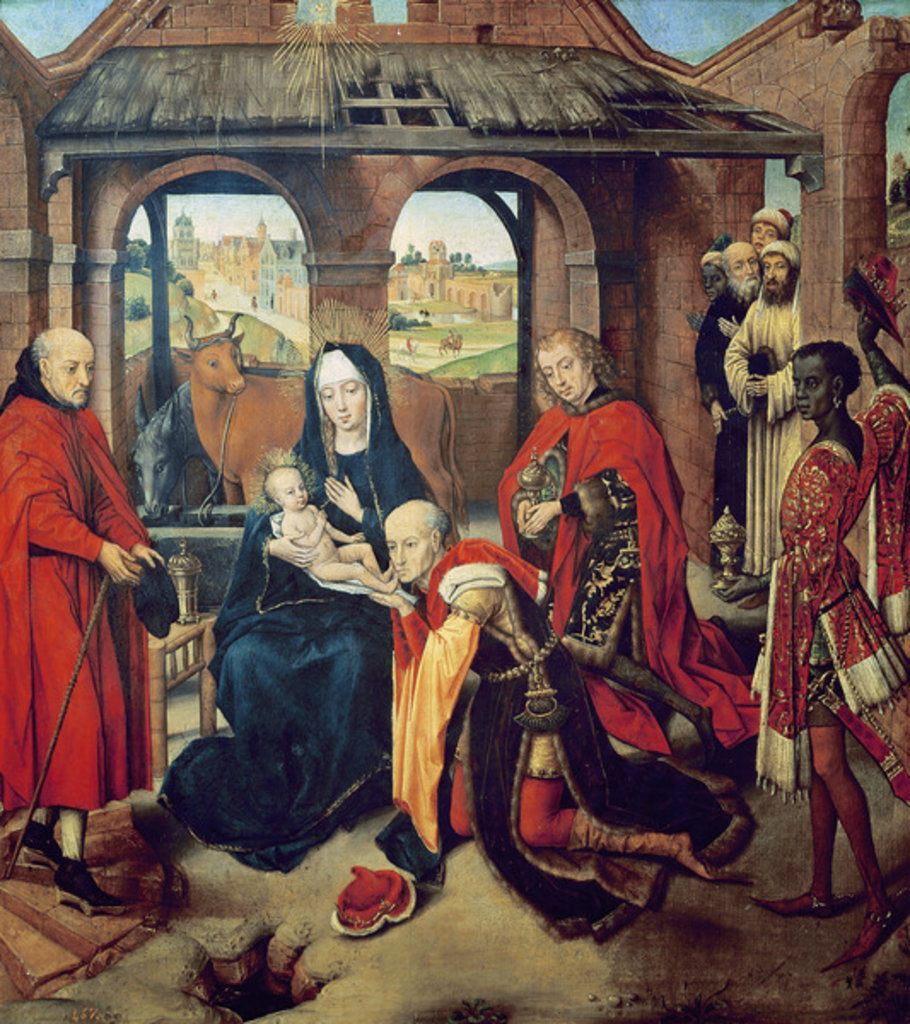 Detail of Adoration of the Magi by Hans Memling