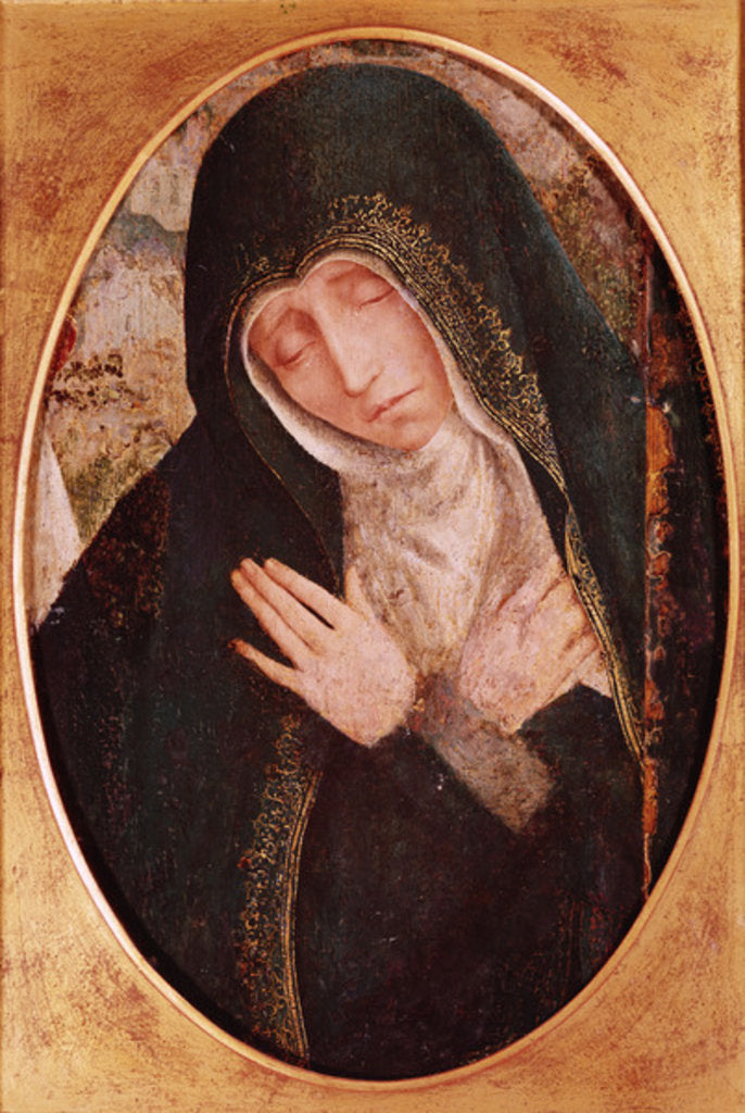 Detail of Virgin of Sorrows by Quentin Massys or Matsys