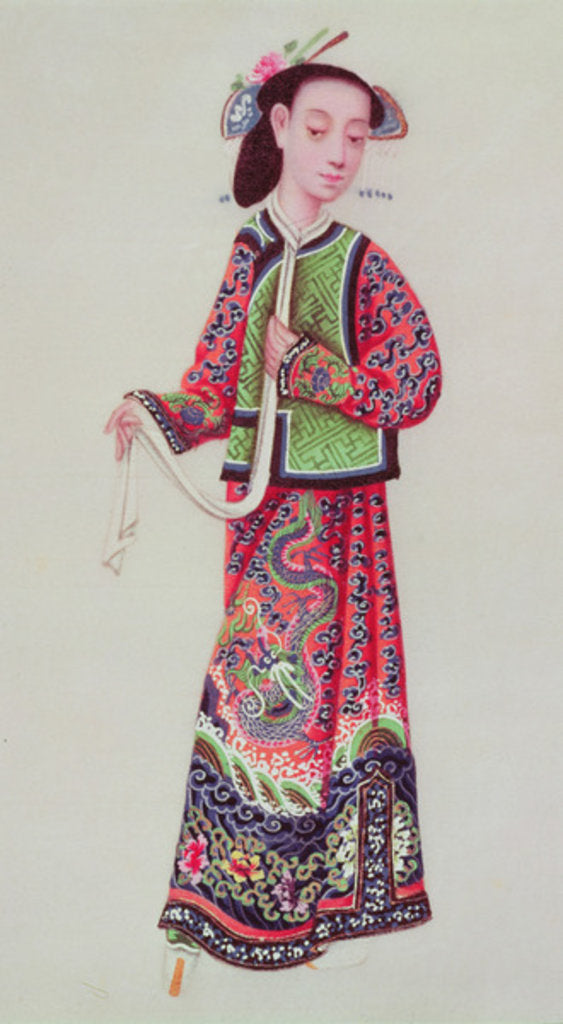 Detail of Japanese empress in imperial costume by Japanese School