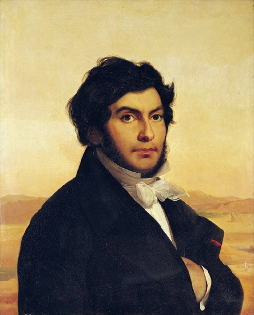 Detail of Portrait of Jean-Francois Champollion by Leon Cogniet