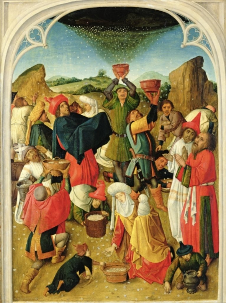 Detail of Gathering of the Manna by Master of the Gathering of the Manna