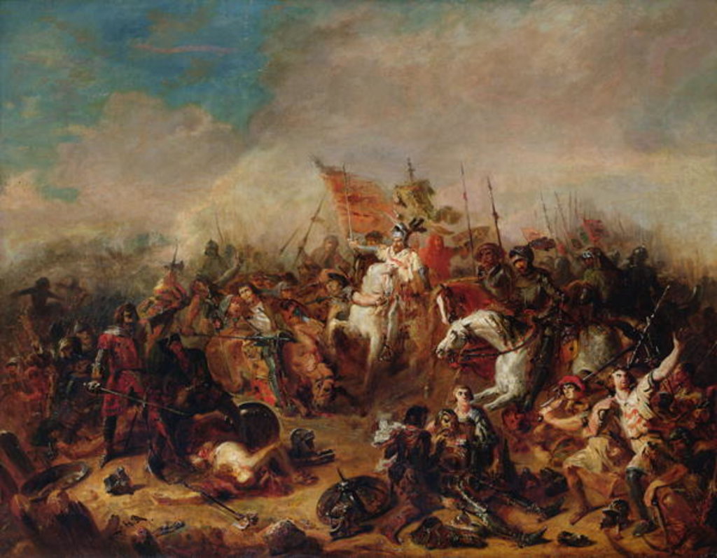 Detail of The Battle of Hastings in 1066, 1844 by Francois Hippolyte Debon