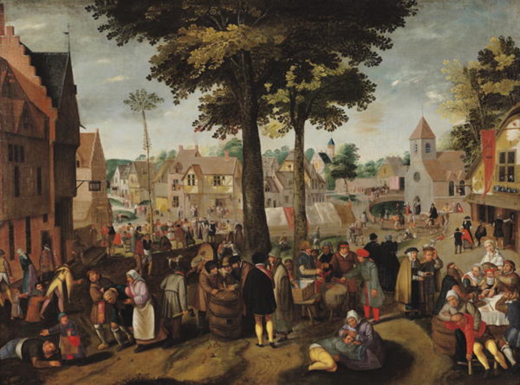 Detail of The Flemish Fair by Marten van Cleve