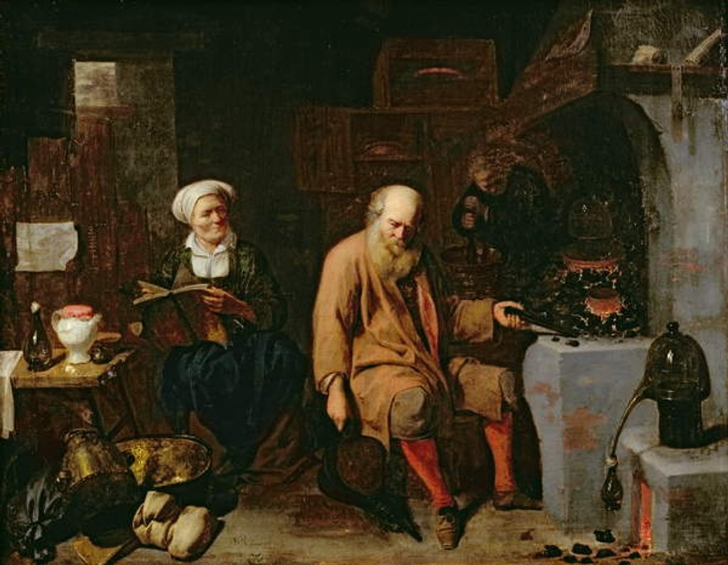 Detail of The Alchemist by David III Ryckaert