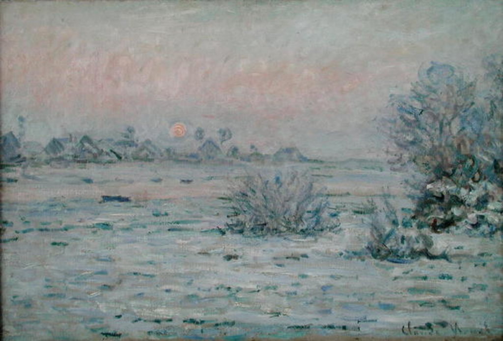 Detail of Snowy Landscape at Twilight, 1879-80 by Claude Monet