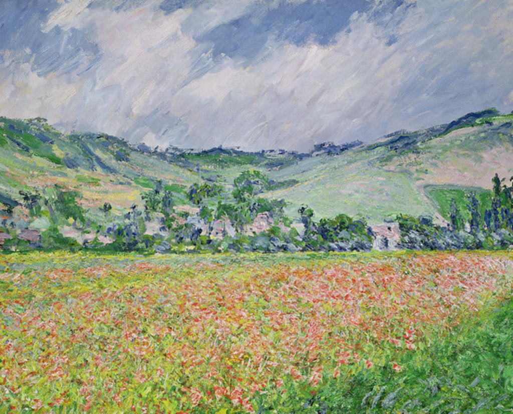 Detail of The Poppy Field near Giverny, 1885 by Claude Monet