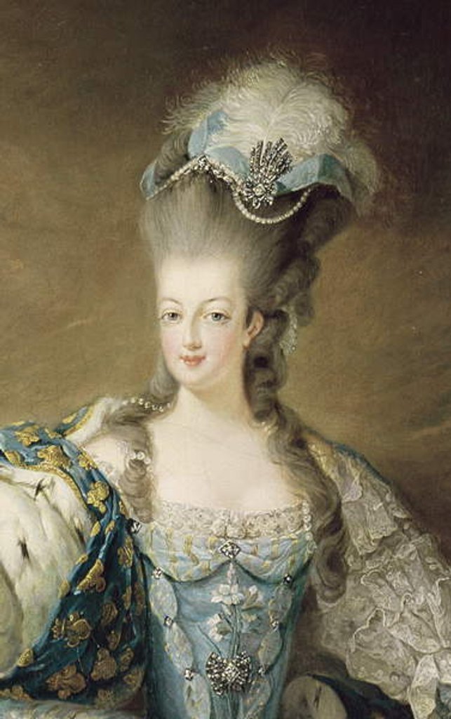 Detail of Portrait of Marie Antoinette Queen of France, detail, 1775 by Jean-Baptiste Andre Gautier D'Agoty