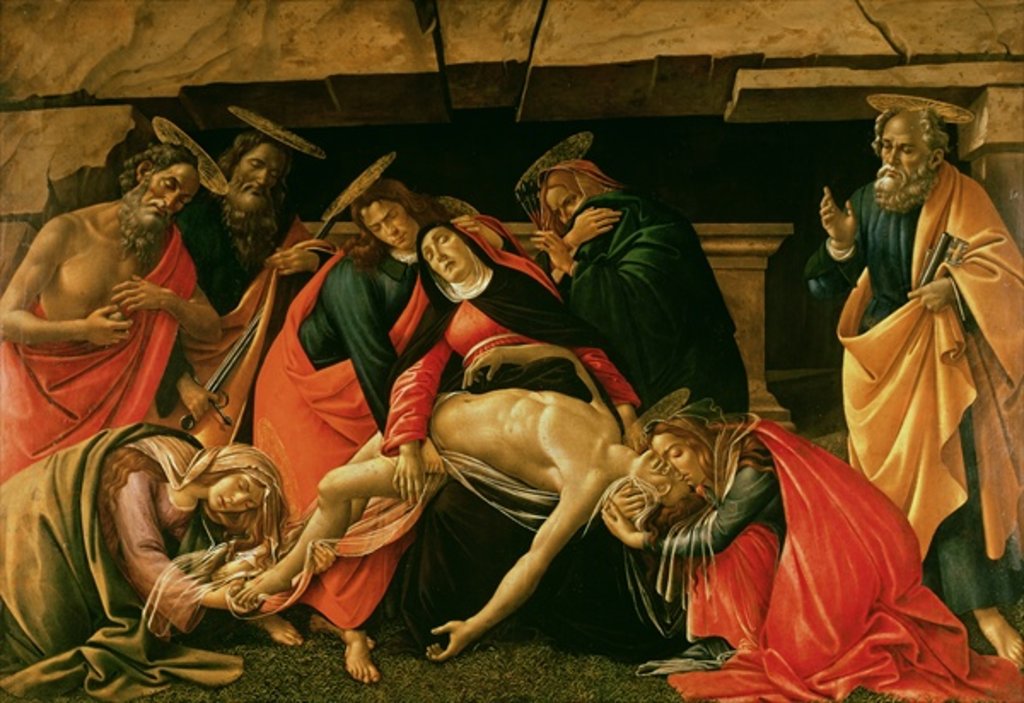 Detail of Lamentation of Christ. c.1490 by Sandro Botticelli
