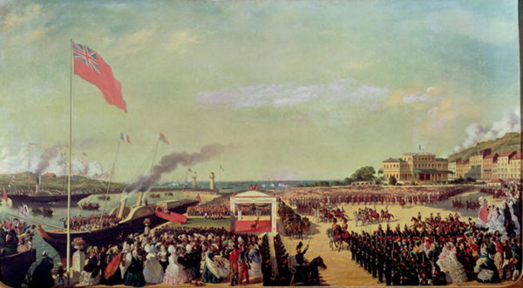 Detail of Napoleon III Welcoming Queen Victoria at the Port of Boulogne by Louis Armand
