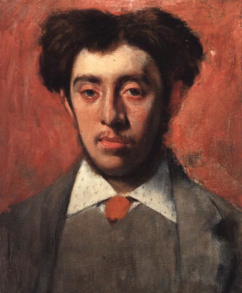 Detail of Portrait of Albert Melida by Edgar Degas