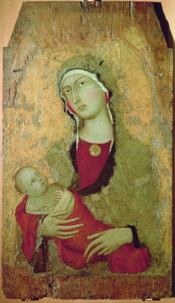 Detail of Madonna and Child by Simone Martini