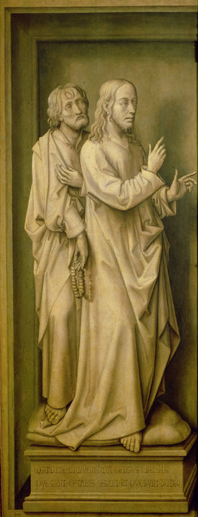 Detail of Christ and a Disciple by Rogier van der Weyden