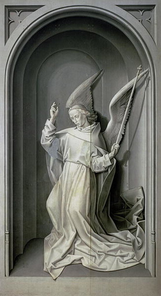 Detail of The Angel of the Annunciation by Hugo van der Goes