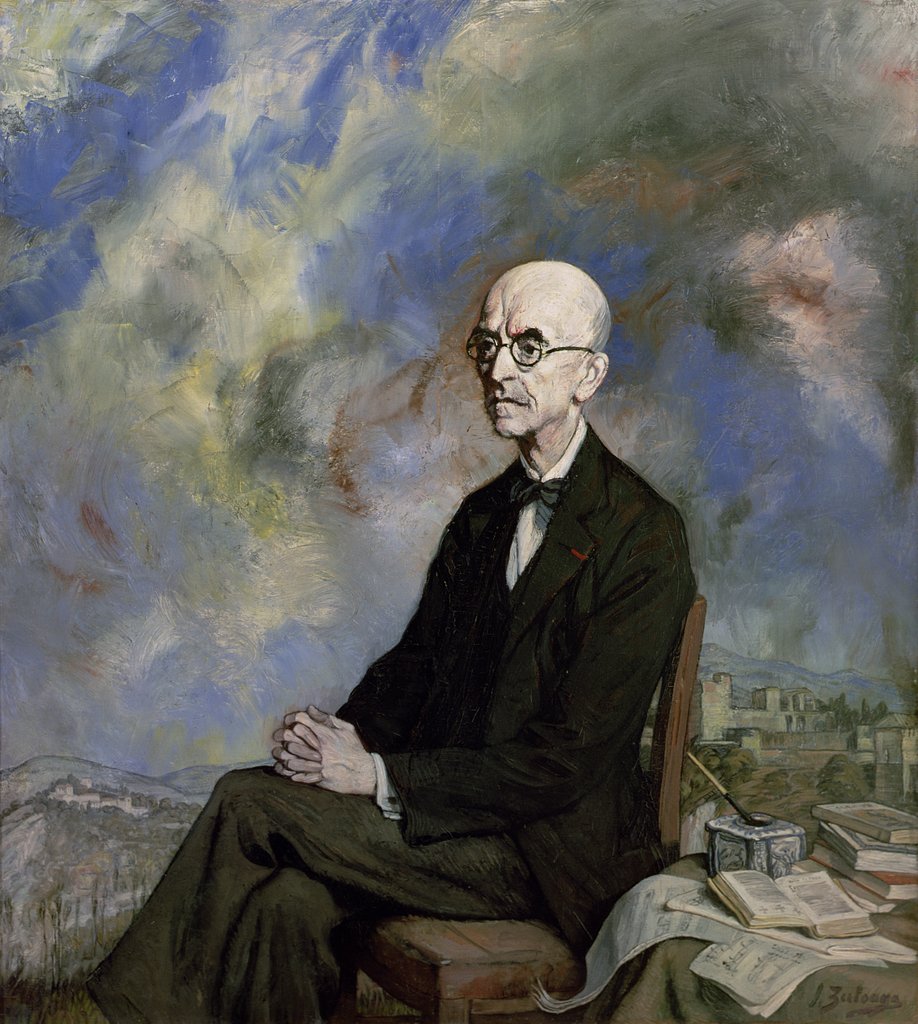 Detail of Portrait of Manuel de Falla 1932 by Ignacio Zuloaga y Zabaleta