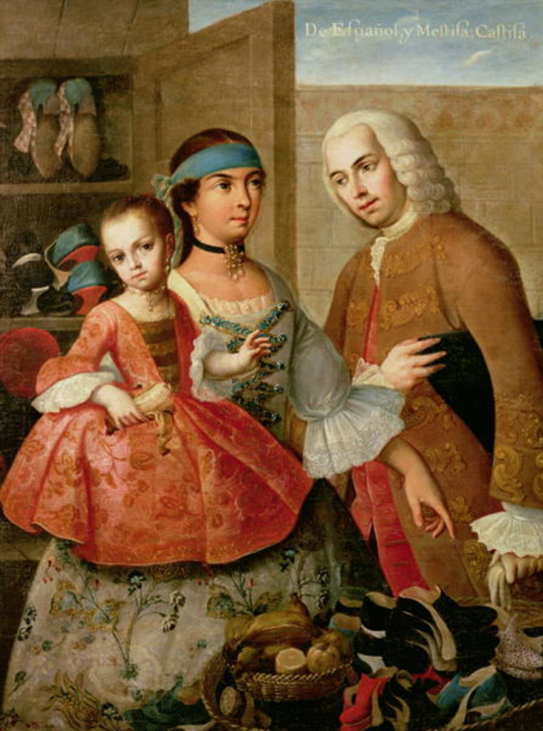 Detail of A Spaniard and his Mexican Indian Wife and their Child by Miguel Cabrera