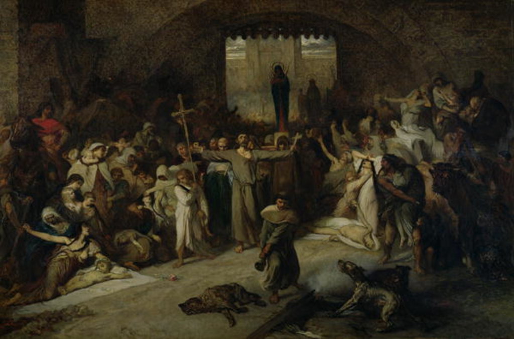 Detail of The Plague of Tournai in 1095, 1883 by Louis Gallait
