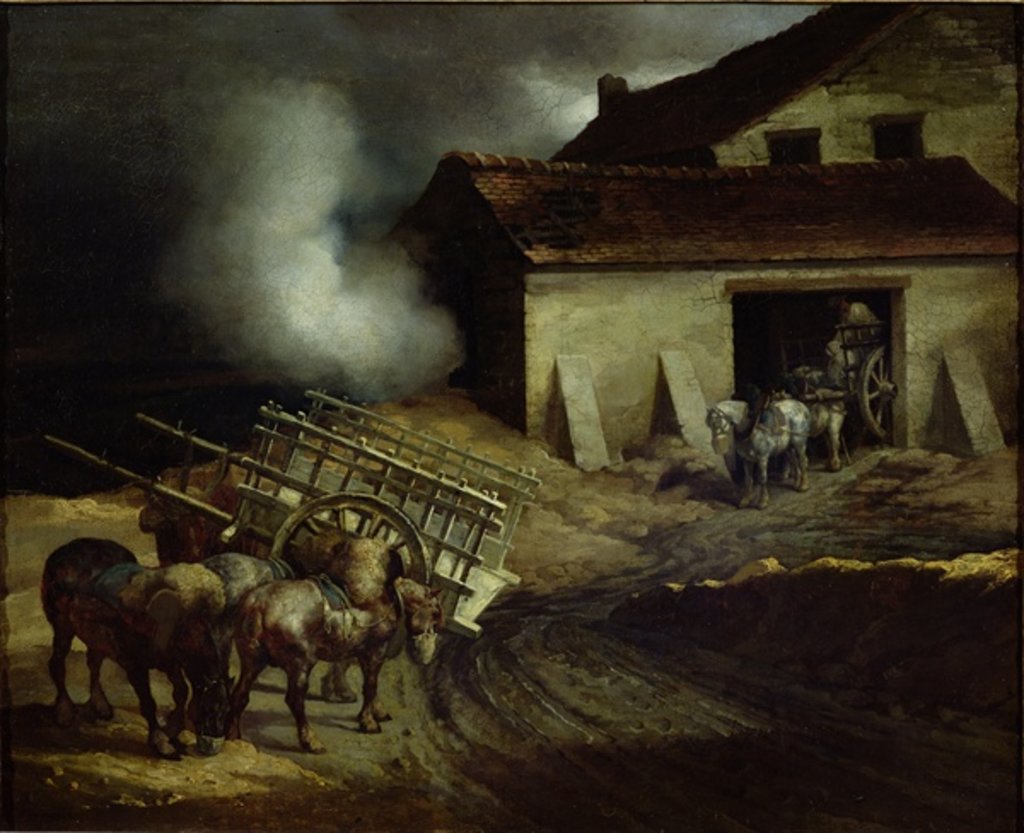 Detail of The Kiln at the Plaster Works by Theodore Gericault