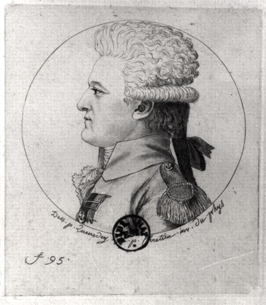 Detail of Portrait of Pierre Charles de Villeneuve by Edme Quenedey