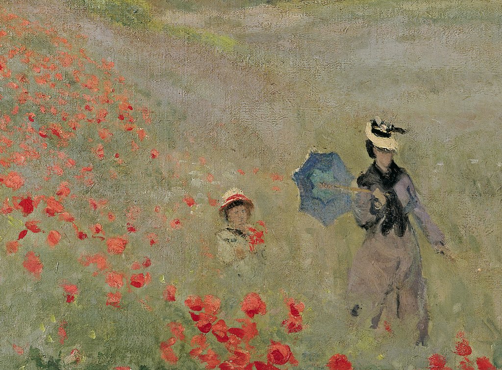 Detail of Wild Poppies, near Argenteuil, 1873 by Claude Monet
