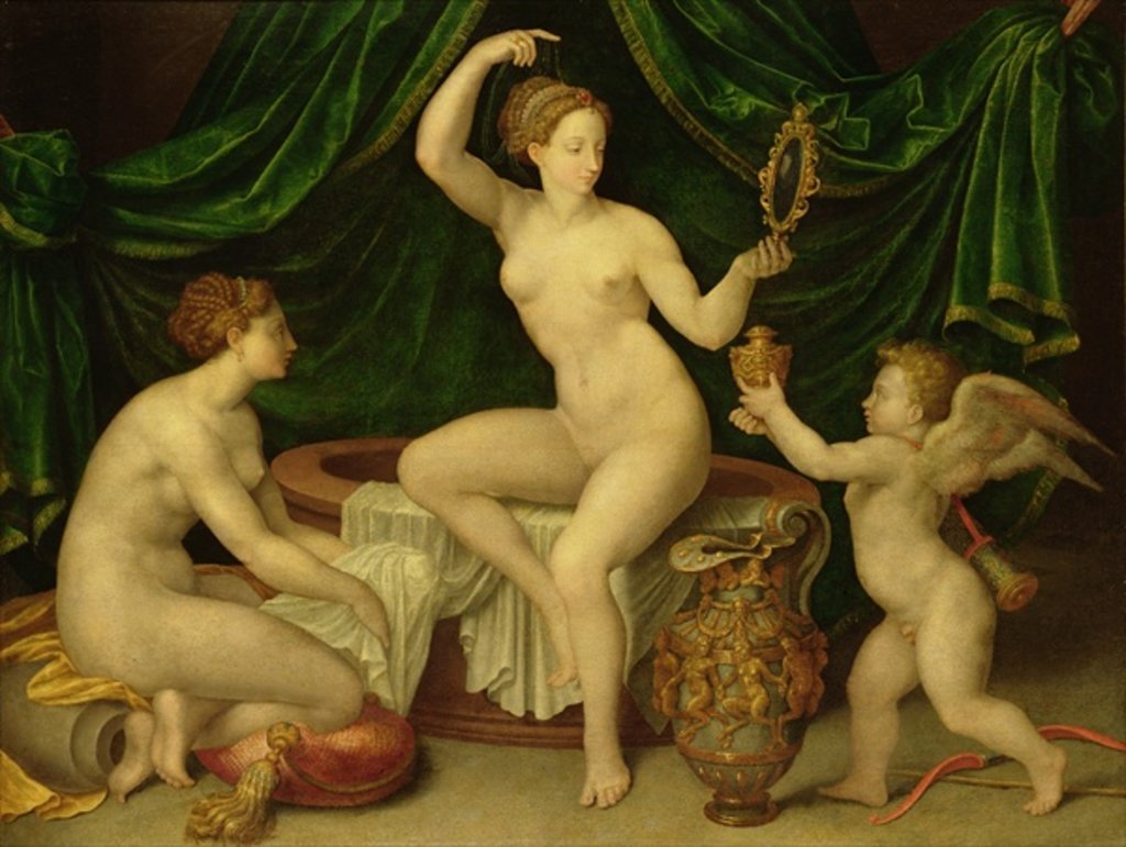 Detail of Venus at her Toilet by Fontainebleau School