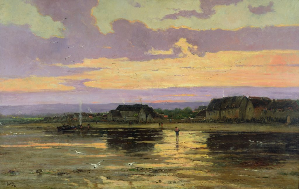 Detail of Solitude in the Evening, Morsalines by Marie Joseph Leon Clavel Iwill