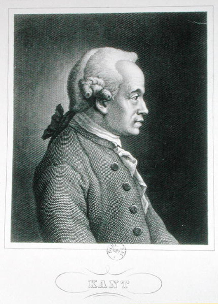 Detail of Portrait of Emmanuel Kant, German philosopher by French School