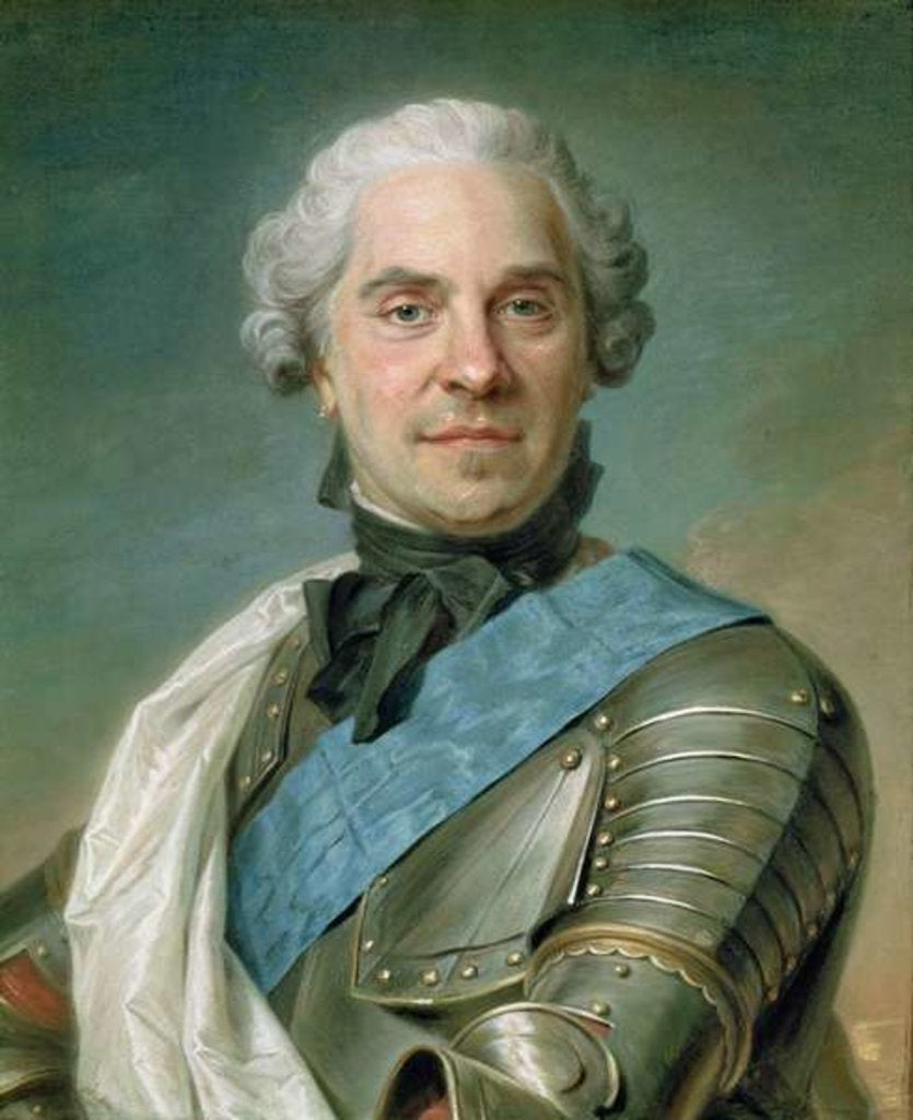 Detail of Portrait of Maurice Comte de Saxe by Maurice Quentin de la Tour