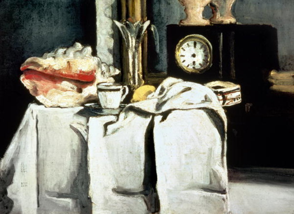 Detail of The Black Marble Clock, c.1870 by Paul Cezanne