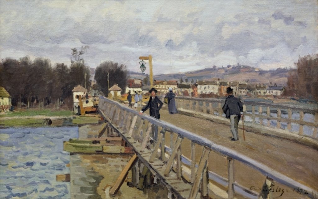 Detail of Footbridge at Argenteuil, 1872 by Alfred Sisley