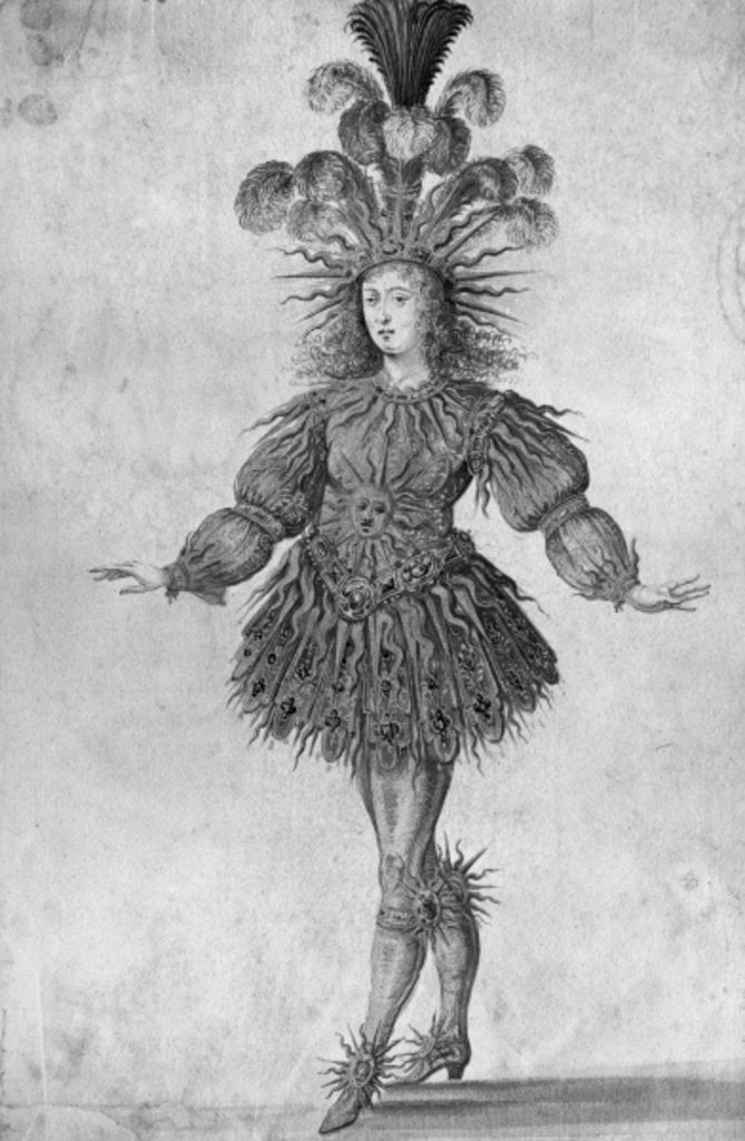 Detail of King Louis XIV of France in the costume of the Sun King in the ballet 'La Nuit', 1653 by French School