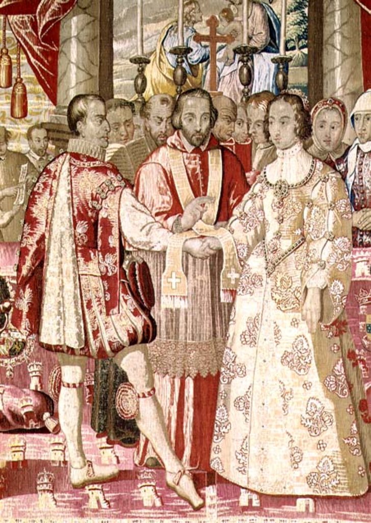 Detail of The Charles V Tapestry depicting the Marriage of Charles V to Isabella of Portugal in 1526 by Flemish School