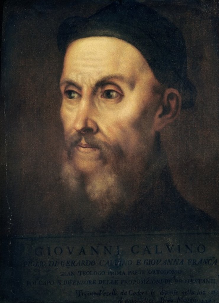Detail of Portrait of John Calvin by Titian