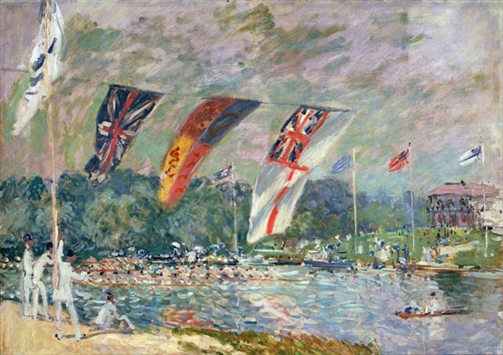 Detail of Regatta at Molesey by Alfred Sisley
