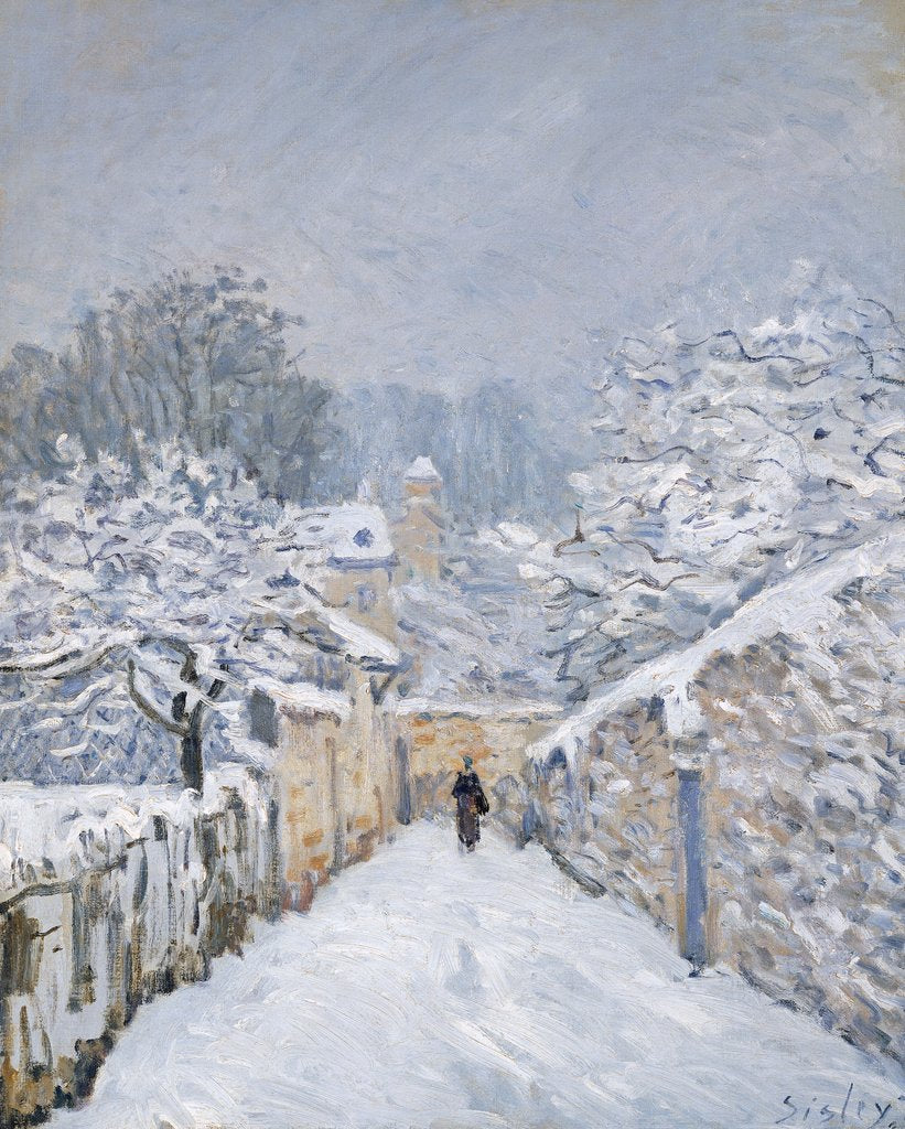 Detail of Snow at Louveciennes, 1878 by Alfred Sisley