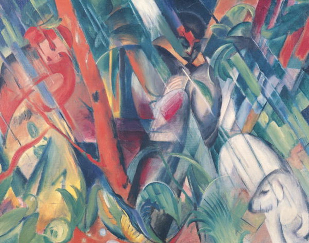 Detail of In the Rain by Franz Marc
