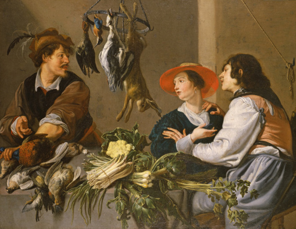 Detail of Game and Vegetable Sellers by Theodor Rombouts