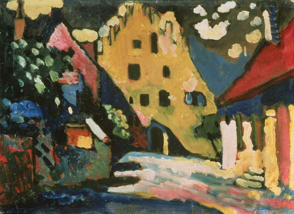 Detail of Castle Yard, Murnau, 1908 by Wassily Kandinsky