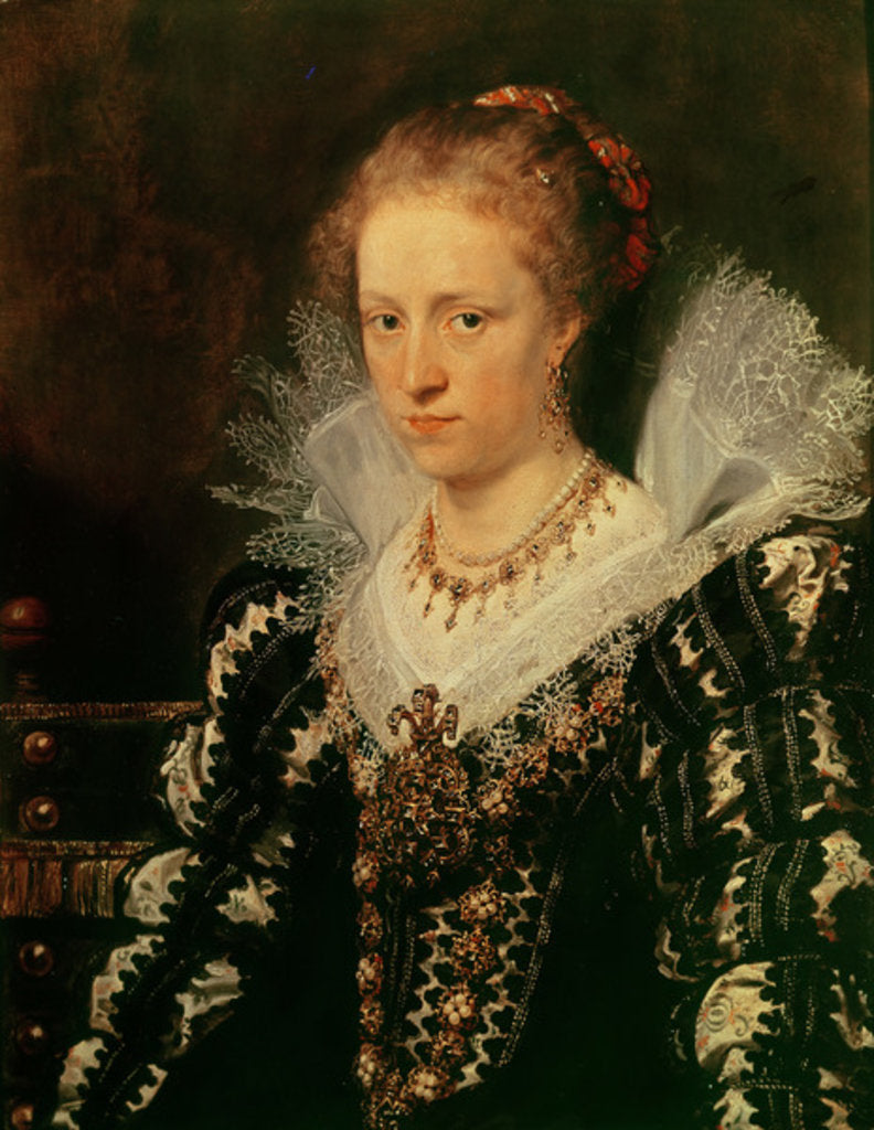 Detail of Portrait of Jacqueline van Caestre, wife of Jean-Charles de Cordes by Peter Paul Rubens