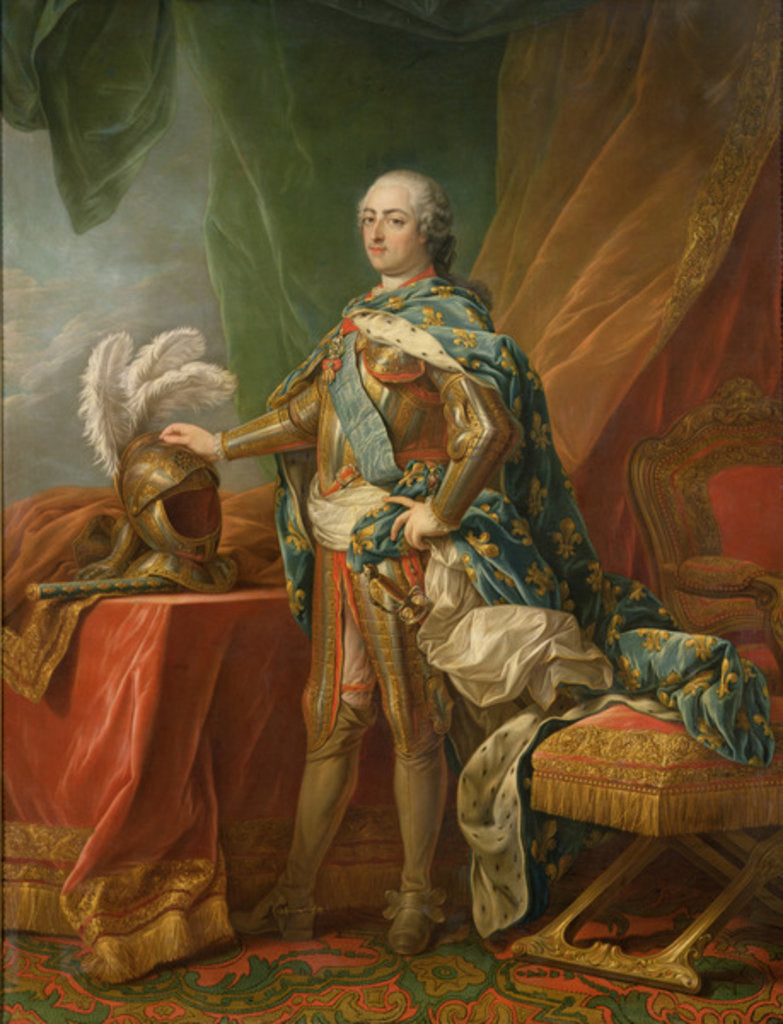 Detail of Louis XV of France by Carle van Loo