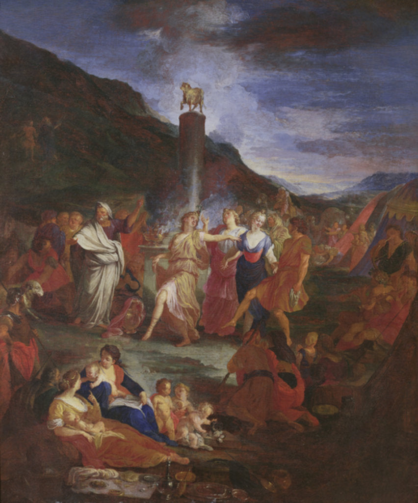 Detail of Adoration of the Golden Calf by Nicolas Bertin