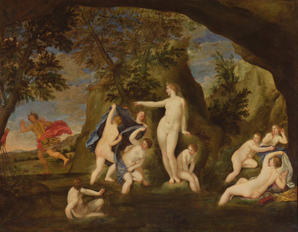 Detail of Actaeon metamorphoses into a stag by Francesco Albani