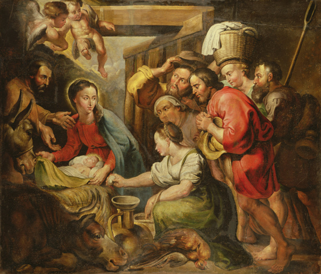 Detail of Adoration of the Shepherds by Peter Paul Rubens