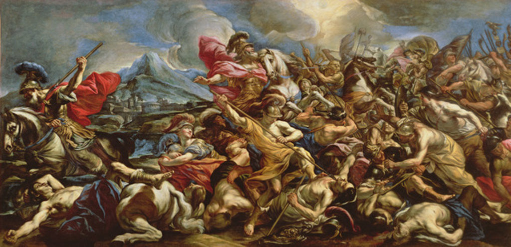 Detail of Joshua stopping the sun to defeat the Amalekites by Giovanni Battista Benaschi