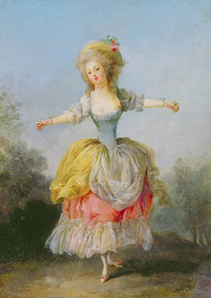 Detail of Dancer dressed in Louis XVI costume by Jean-Frederic Schall