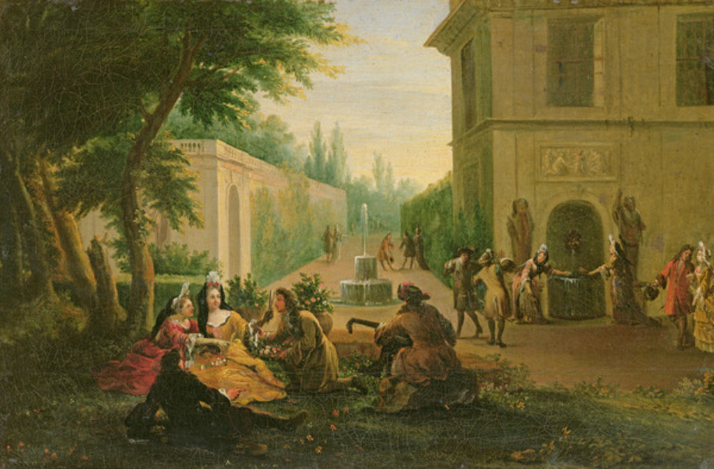 Detail of Lunch in a Park by Francois Boucher