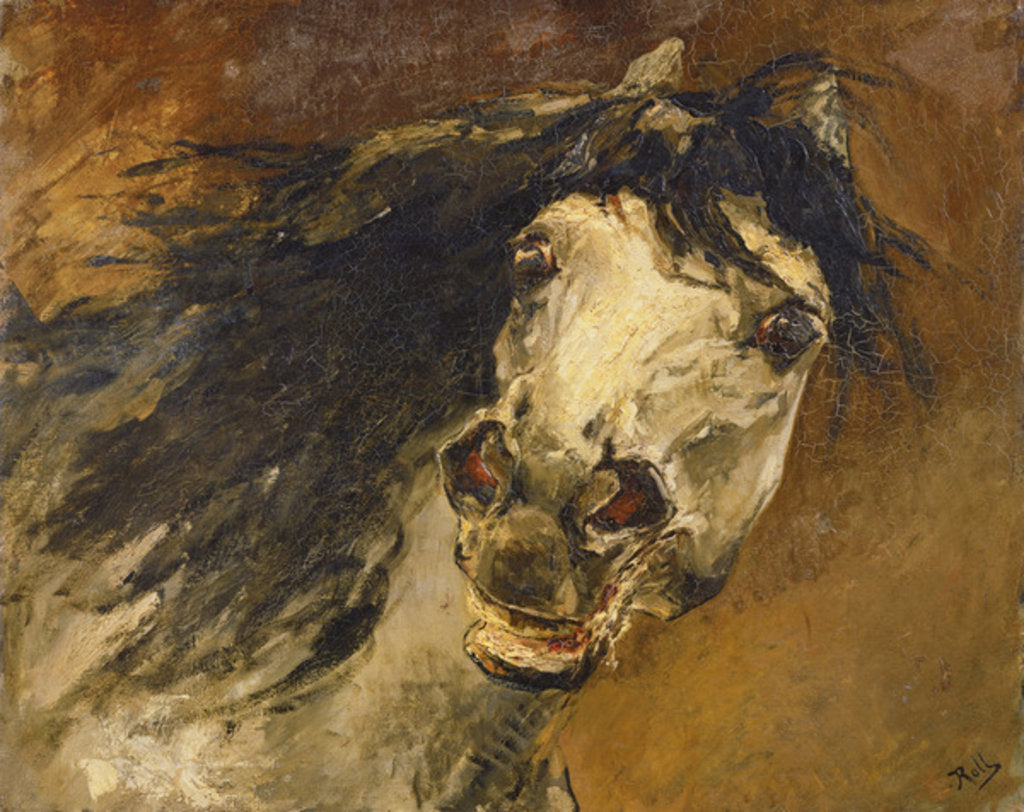 Detail of Head of a Horse by Alfred Roll