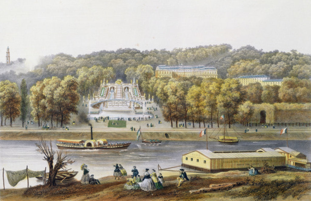 Detail of Palace and Park of Saint-Cloud by Isodore Laurent Deroy