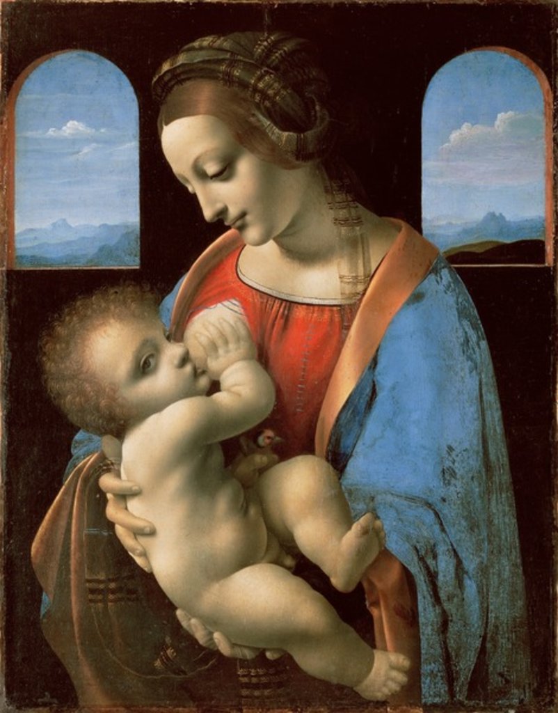Detail of The Litta Madonna, c.1490 by Leonardo da Vinci