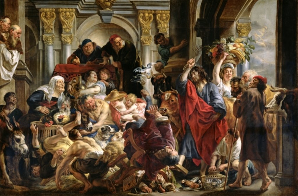 Detail of Christ Driving the Merchants from the Temple by Jacob Jordaens